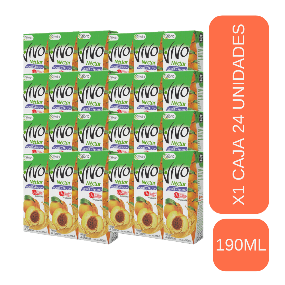 JUGO VIVO 190ML X24 DURAZNO1