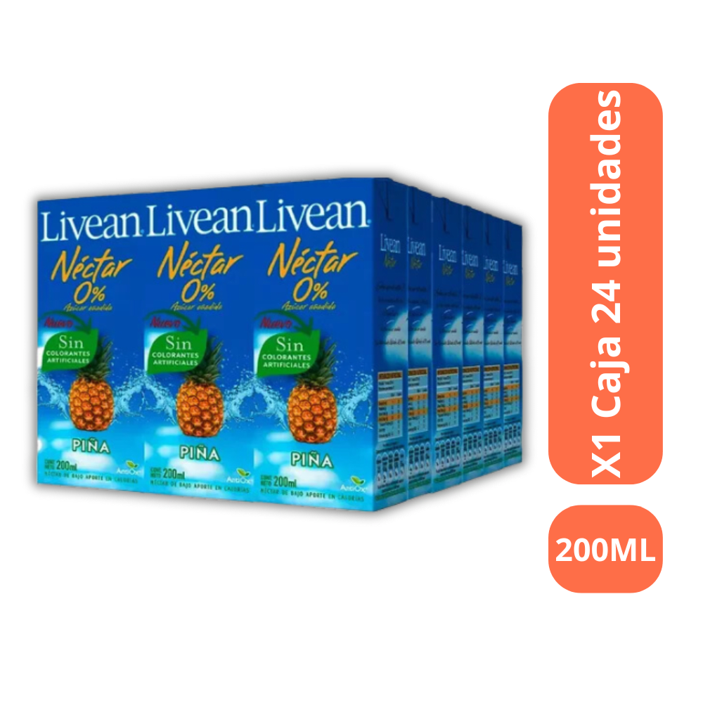 JUGO LIVEAN 200ML X24 PIÑA1