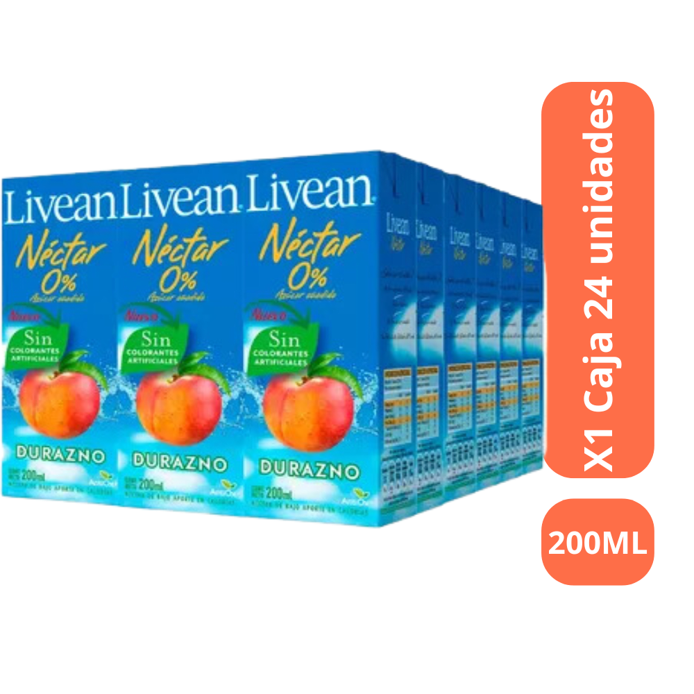 JUGO LIVEAN 200ML X24 DURAZNO1