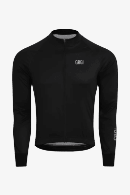GO RIGO GO! JERSEY CICLISMO MANGA LARGA TÉRMICO KM200 / NEGRO / UNISEX