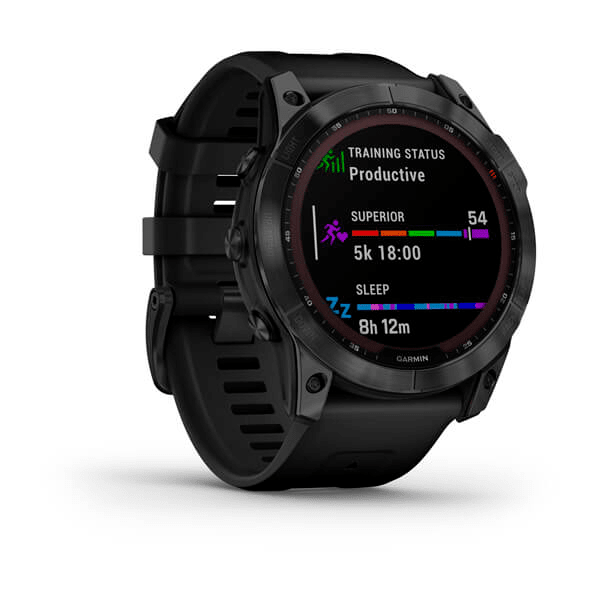 Garmin Fenix 7X Zafiro Solar / Negro - DLC Titanio (Correa Sport Negro)3