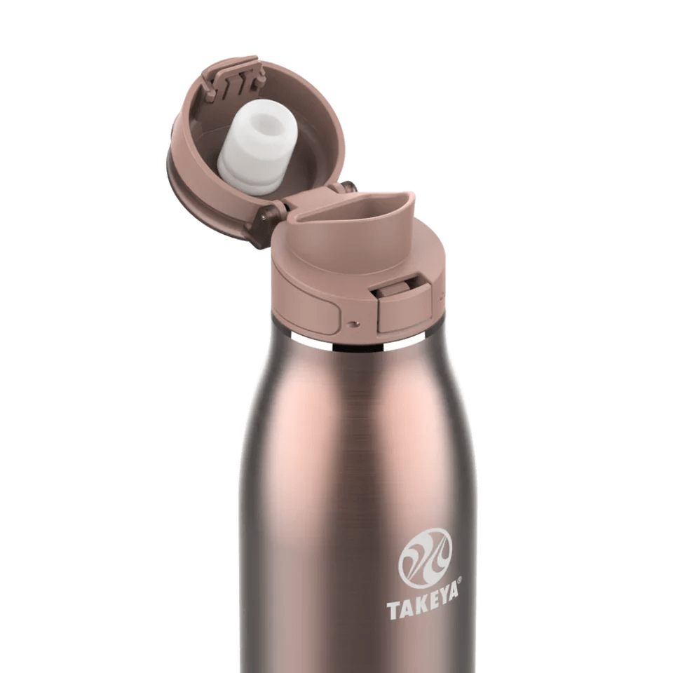 Takeya Traveler 17 oz  Flip Lock Bottle Rose Gold1