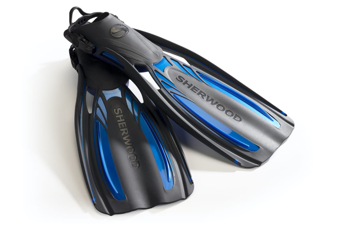 Sherwood Aletas Elite / Negro - Azul2