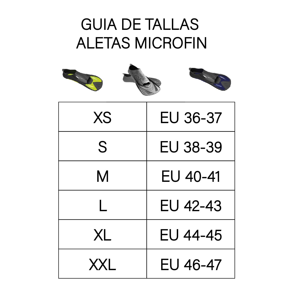 Aquasphere Aletas Microfin / Azul - Negro3