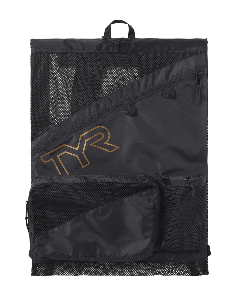 TYR Elite Team Team Mesh Backpack / Negro - Dorado1