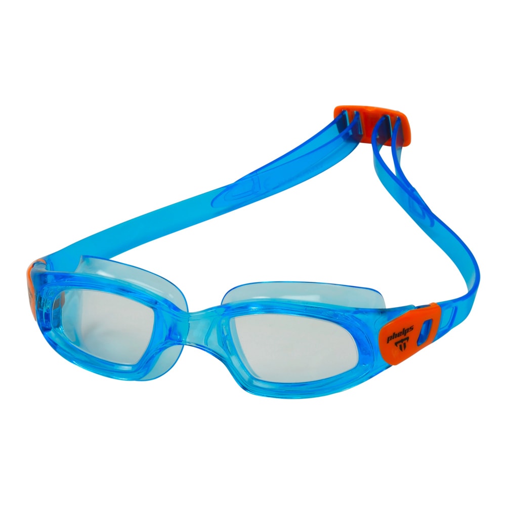 Phelps Lentes Tiburon Kid / Celeste - Naranja / Clear 2