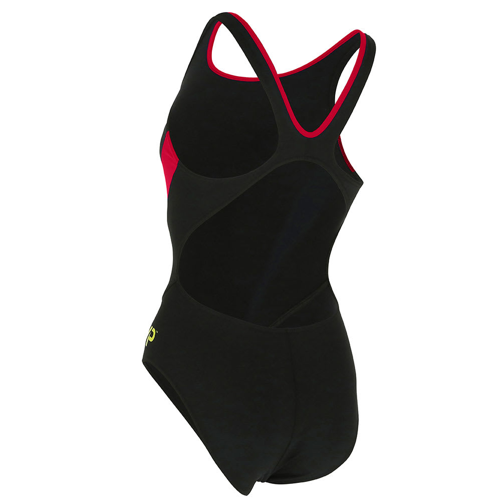 Phelps Ropa de Baño Mujer Comp Back Splice / Negro - Rojo1