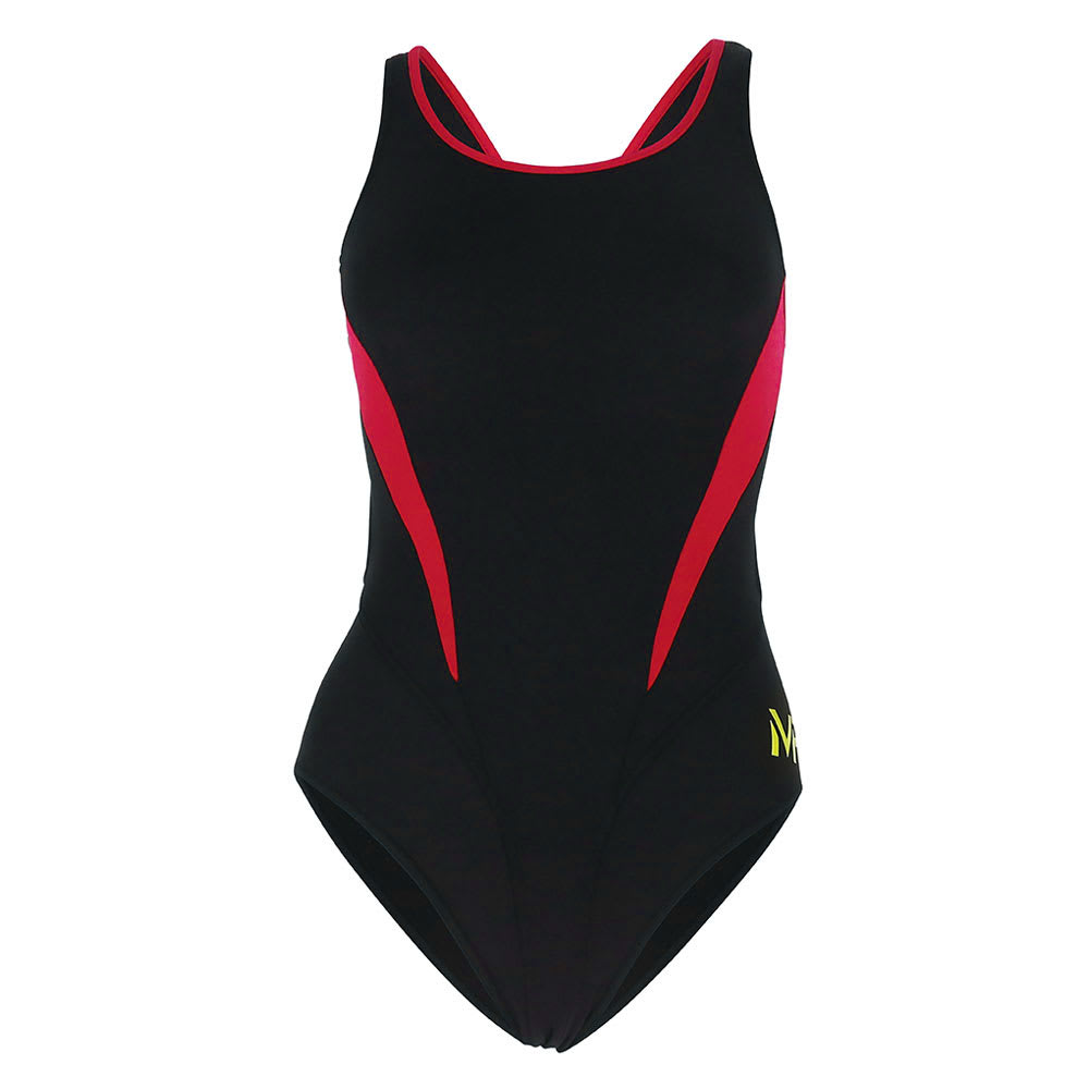 Phelps Ropa de Baño Mujer Comp Back Splice / Negro - Rojo3