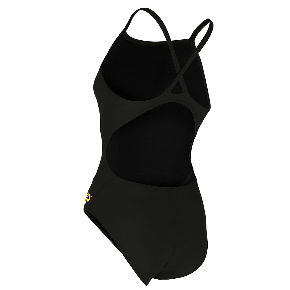 Phelps Traje de Natación Mujer Mid Back Solid / Negro1