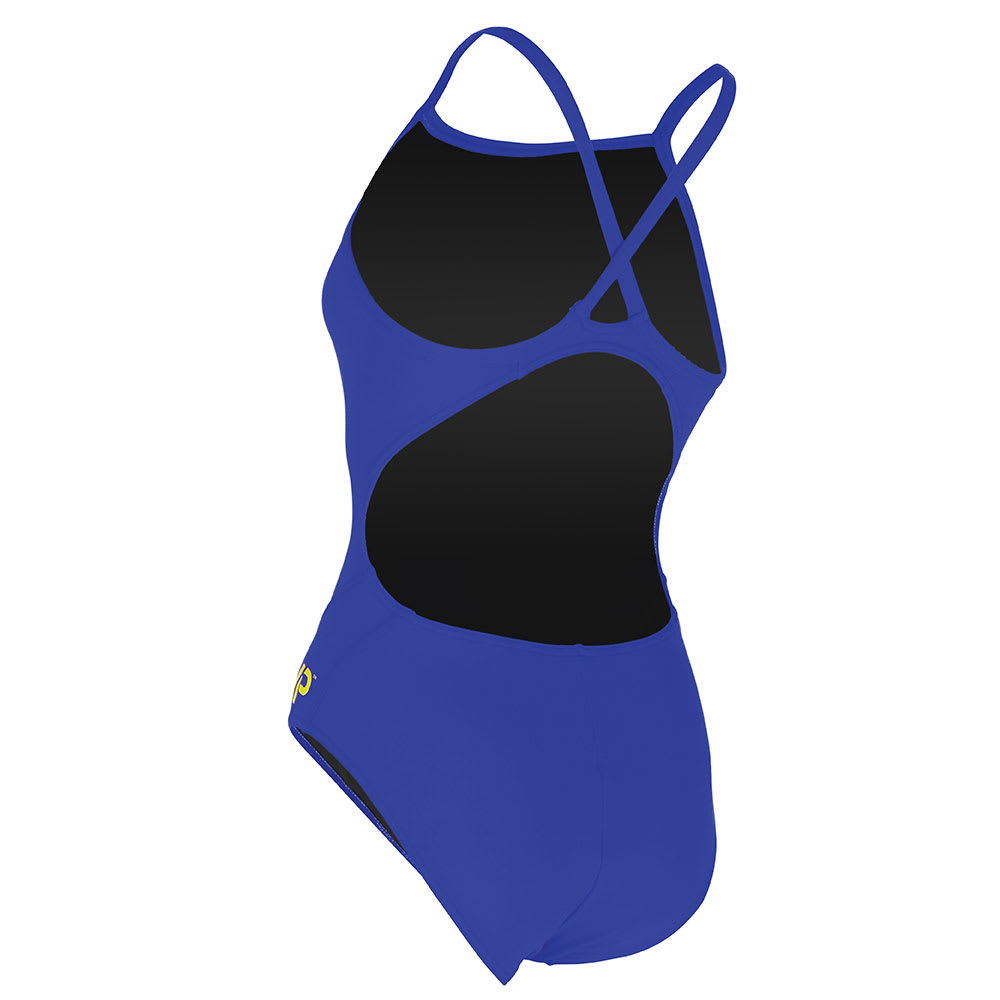 Phelps Traje de Natación Mujer Mid Back Solid / Azul1