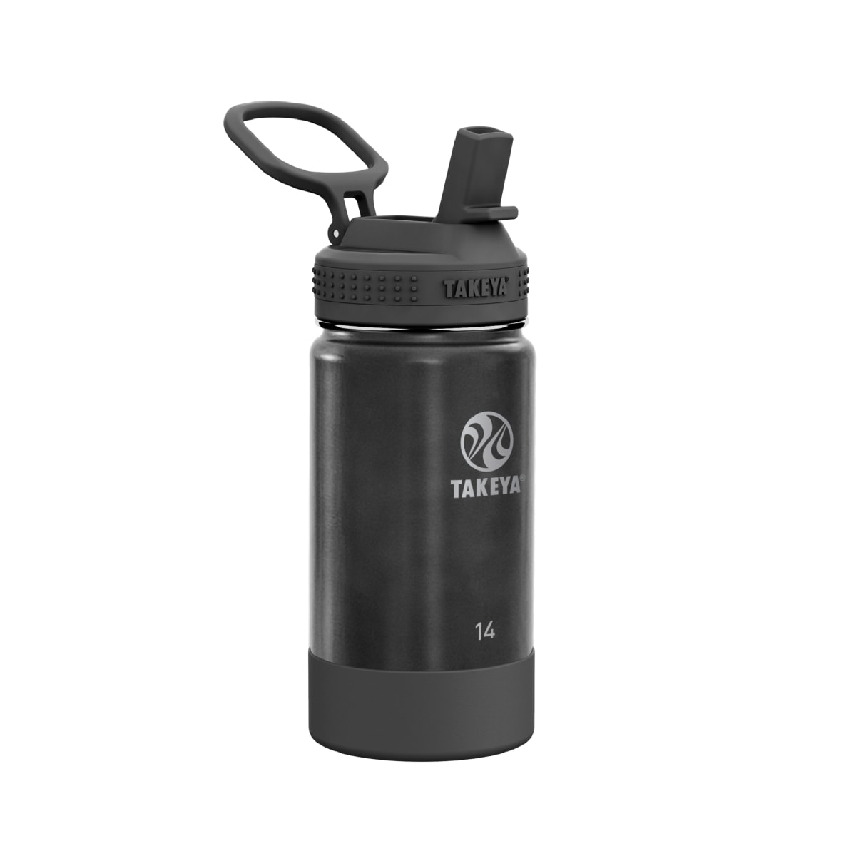 Takeya Actives Kids 14 oz Straw Bottle Slate1