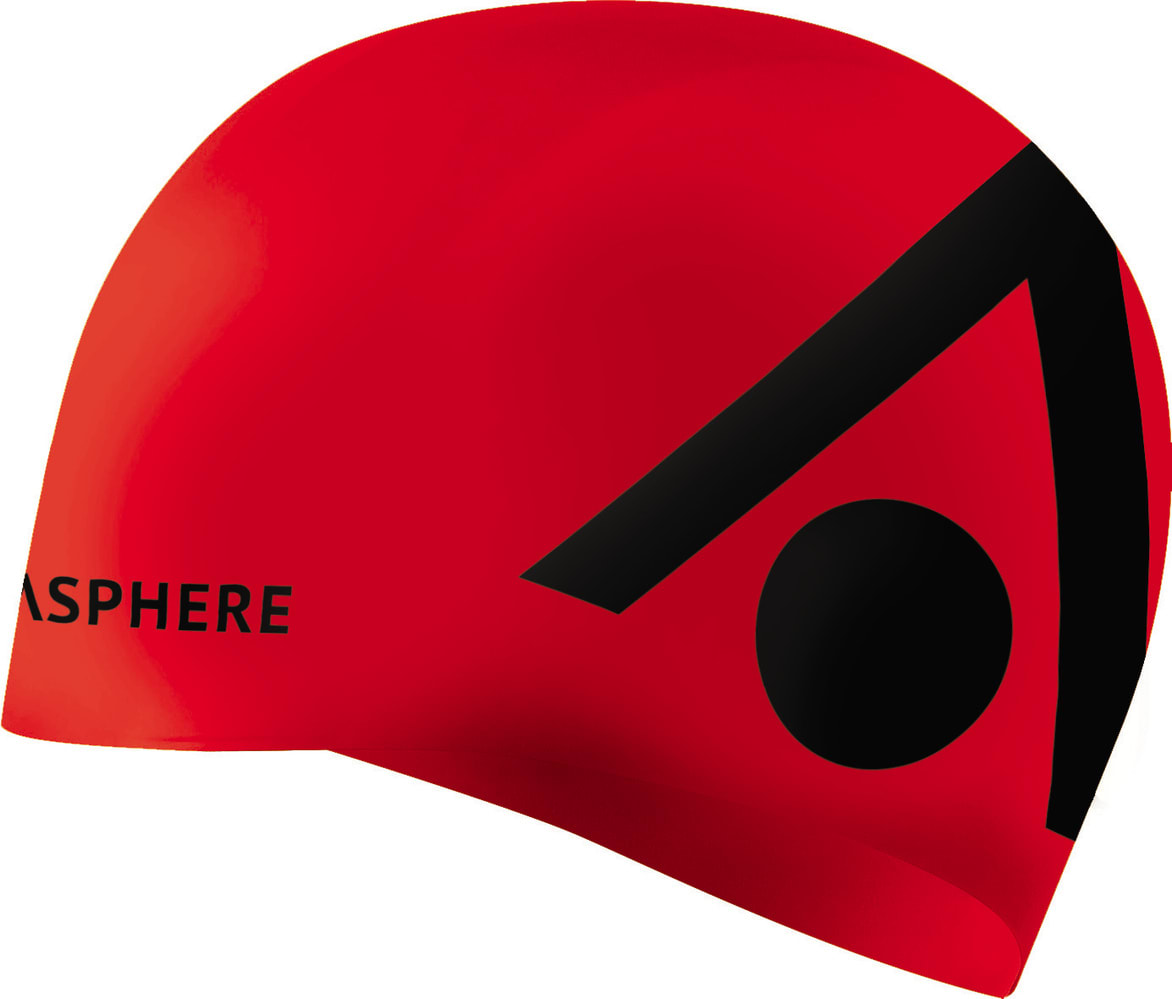 Aquasphere Gorro Tri-Cap / Rojo - Negro1