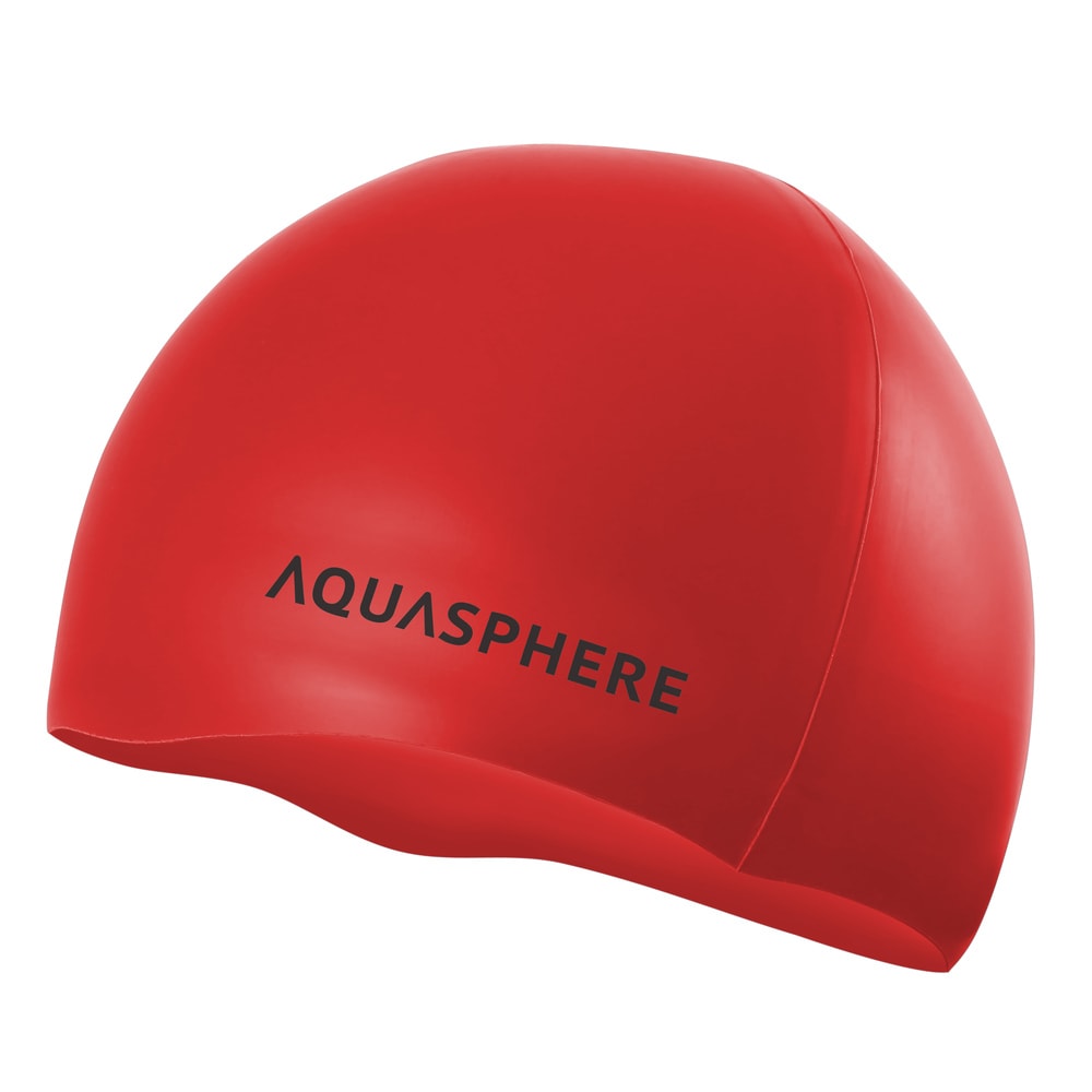 Aquasphere Gorro Plain Silicone / Rojo - Negro1