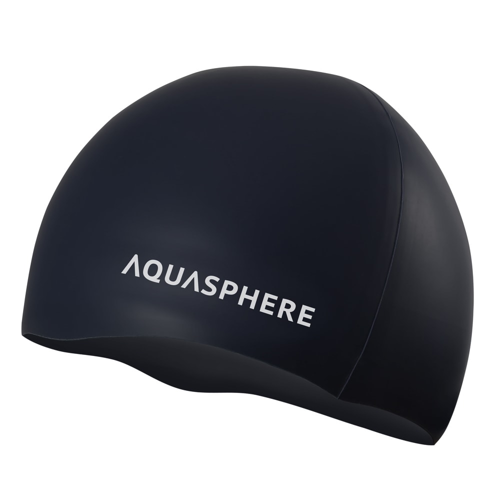 Aquasphere Gorro Plain Silicone / Negro - Blanco1