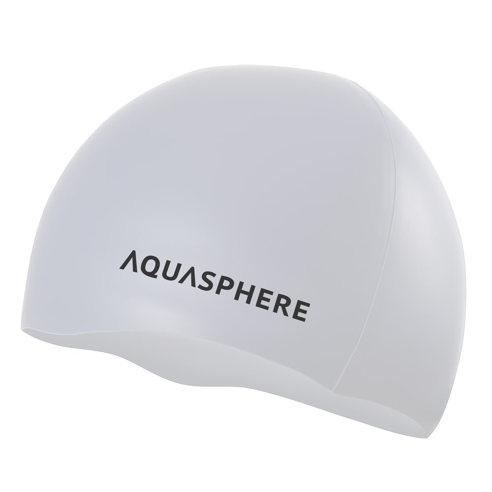 Aquasphere Gorro Plain Silicone / Blanco - Negro1