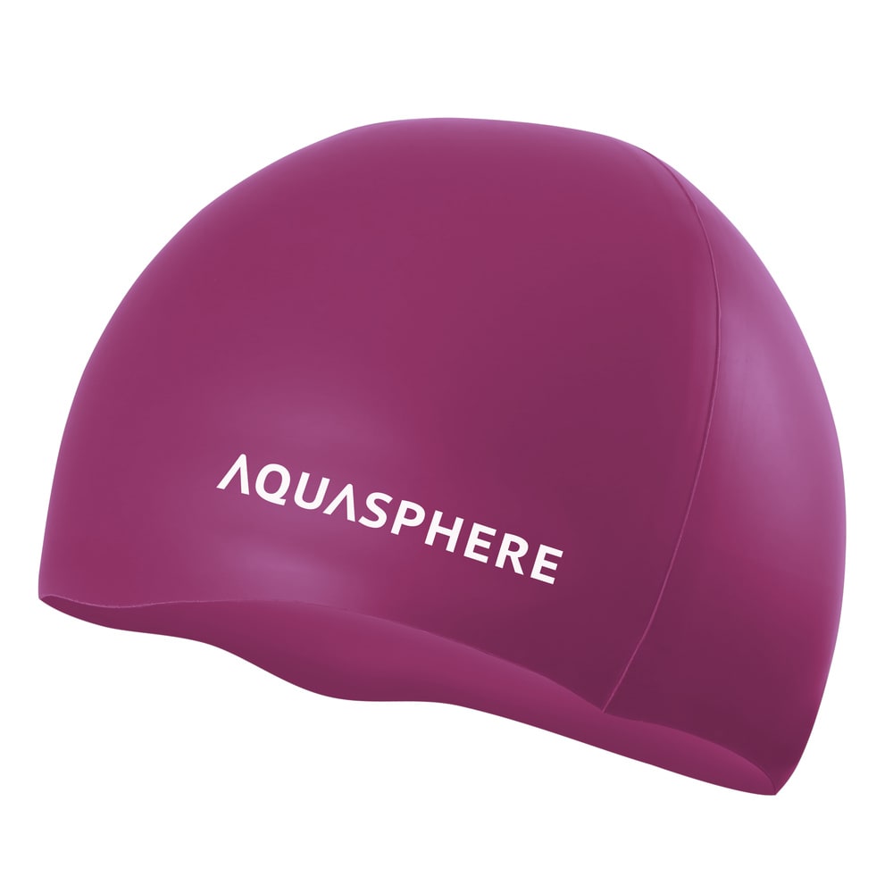 Aquasphere Gorro Plain Silicone / Rosado Oscuro - Blanco1