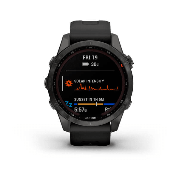 Garmin Fenix 7 Zafiro Solar / Gris Carbón  - DLC Titanio2