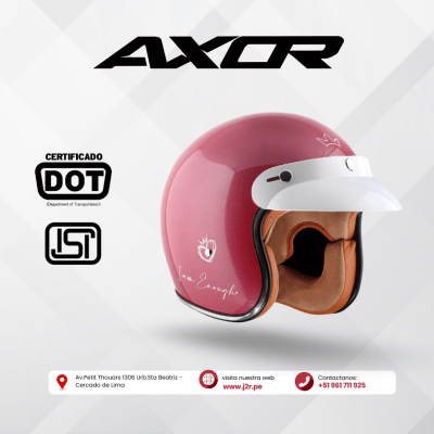 CASCO ABIERTO AXOR JET QUEEN  ROSADO