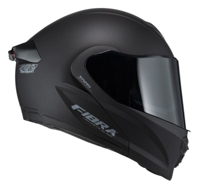 CASCO ABATIBLE FIBRA ATTO DUO NEGRO MATE