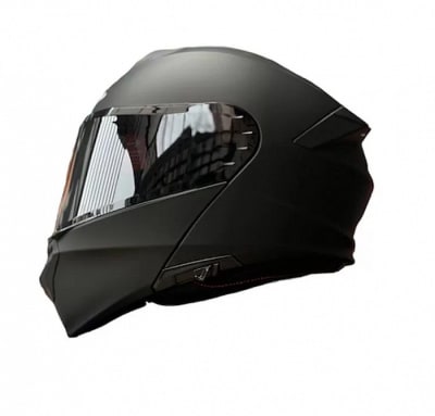 CASCO ABATIBLE LOGAN NEGRO MATE