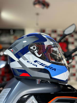CASCO INTEGRAL FIBRA EXA DUO CHROMA SUMMIT BLUE / WHITE