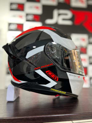 CASCO INTEGRAL NZI GO RIDER STREAM TRIDENT BLACK / GREY / RED