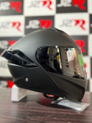 CASCO ABATIBLE LOGAN TH-02 NEGRO MATE