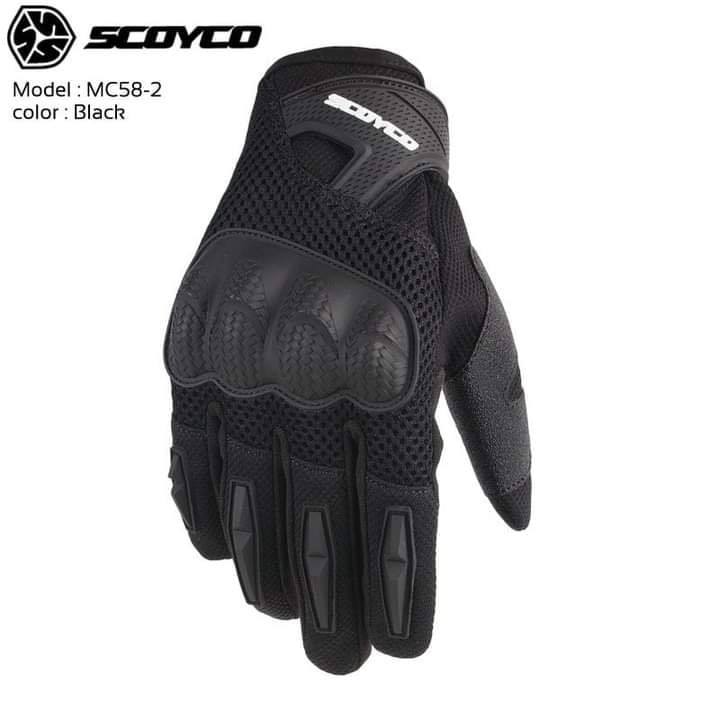 GUANTES SCOYCO MC58-2 NEGRO REFORZADO1