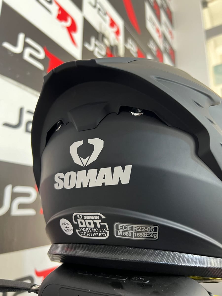 CASCO INTEGRAL SOMAN RAPTOR NEGRO MATE5