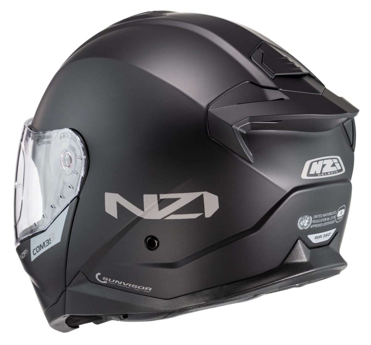CASCO ABATIBLE NZI COMBI 3 DUO NEGRO MATE2