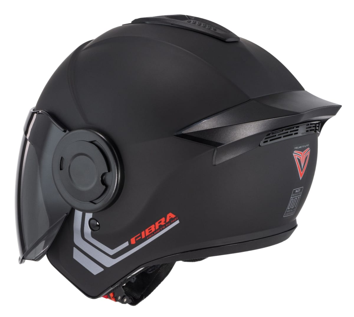 CASCO ABIERTO FIBRA ONE BIT STREAM SOLID NOUVEAU NEGRO Y PLATA MATE3