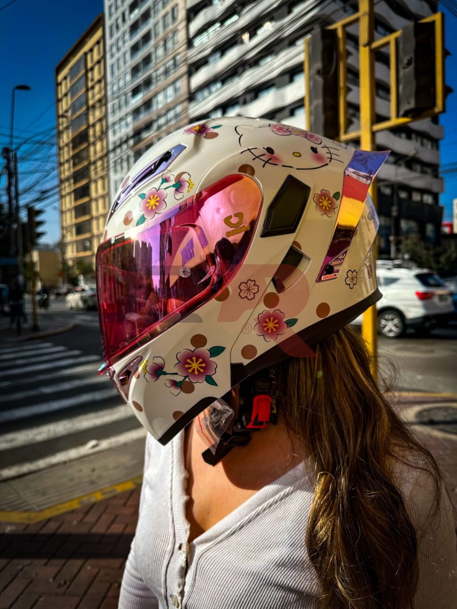 CASCO ABATIBLE SOMAN HELLO KITTY V/ROSADO HD2
