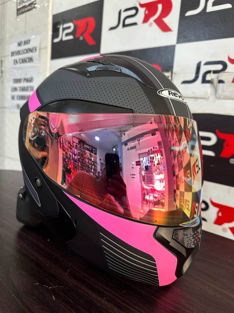 CASCO ABATIBLE REVO FS ROSADO4