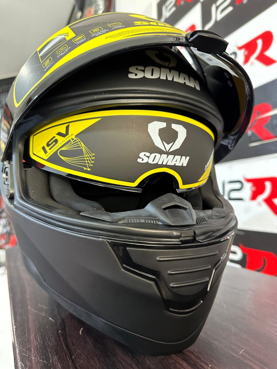 CASCO INTEGRAL SOMAN RACER CON LUZ LED TRASERA3