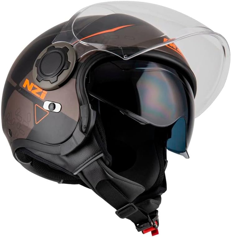 CASCO ABIERTO NZI RINGWAY DUO XTRAINER BLACK ORANGE MATT2