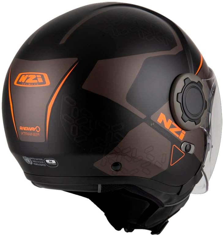 CASCO ABIERTO NZI RINGWAY DUO XTRAINER BLACK ORANGE MATT1