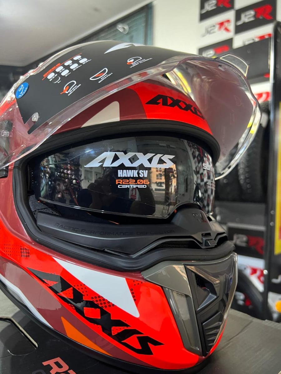 CASCO INTEGRAL AXXIS FF122 HAWK SV EVO FIRST ONE C5 ROJO BRILLANTE5