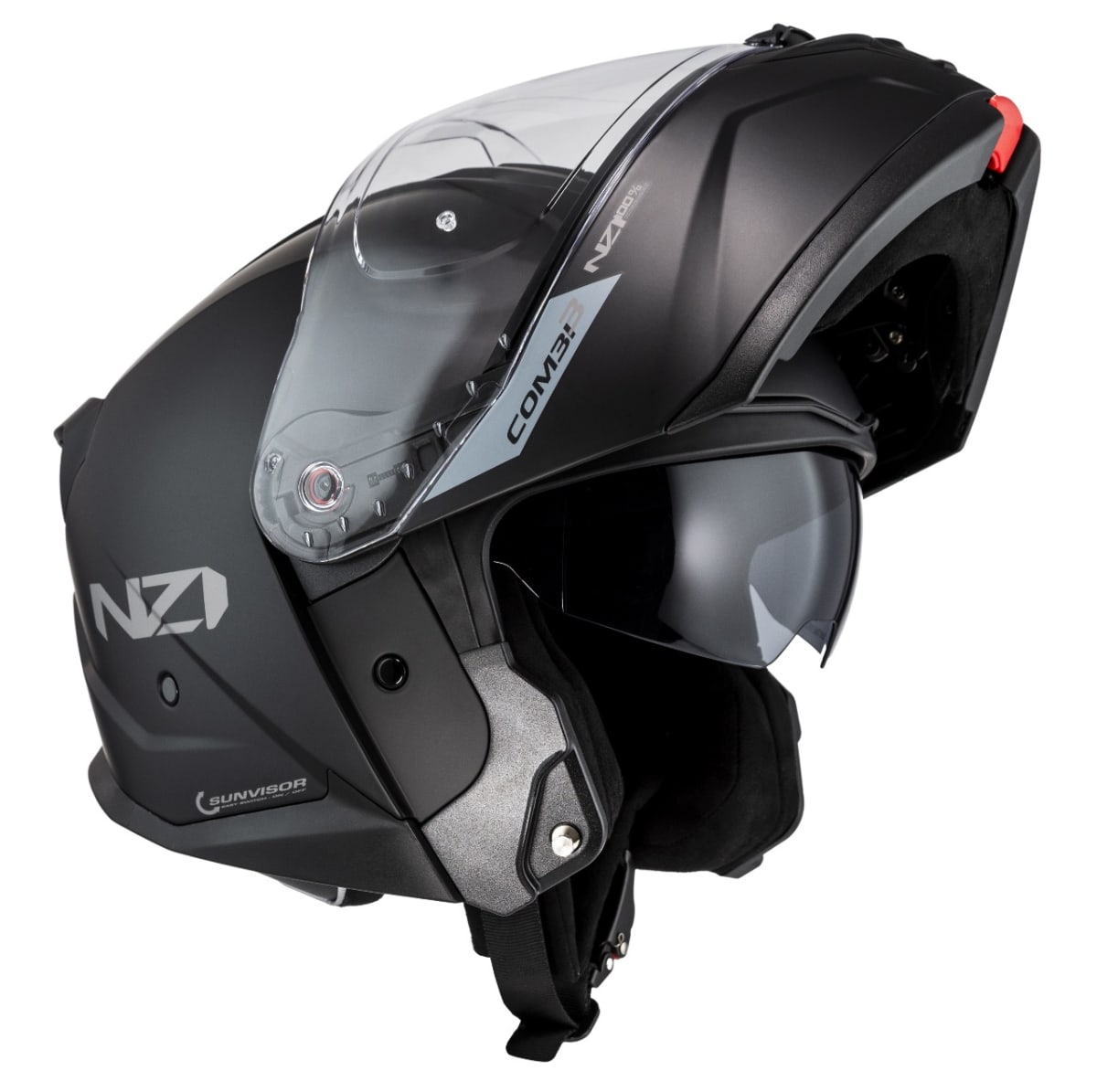 CASCO ABATIBLE NZI COMBI 3 DUO NEGRO MATE3