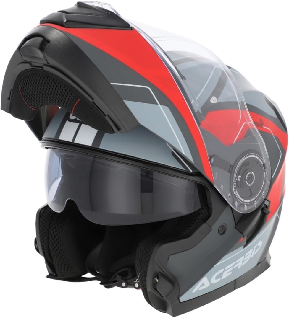 CASCO ABATIBLE ACERBIS SEREL ROJO / GRIS2