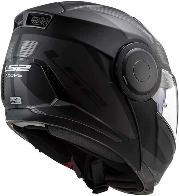 CASCO ABATIBLE LS2 FF902  SCOPE AXIS NEGRO TITANEO MATE4