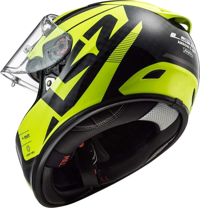 CASCO INTEGRAL LS2 FF323 ARROW C EVO STING CARBONO VINO AMARILLO C/ PINLOCK2