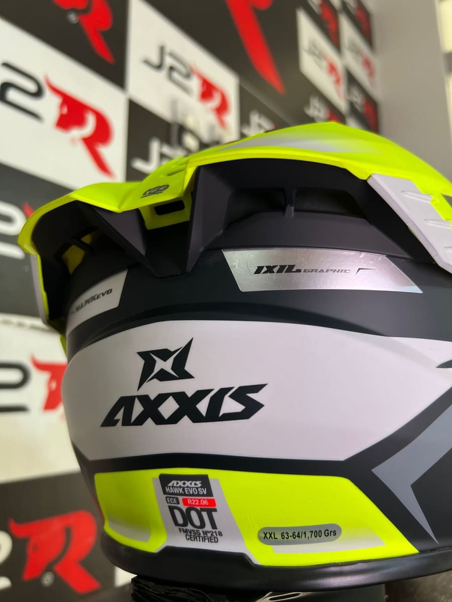 CASCO INTEGRAL AXXIS HAWK SV IXIL A3 AMARILLO FLUOR5