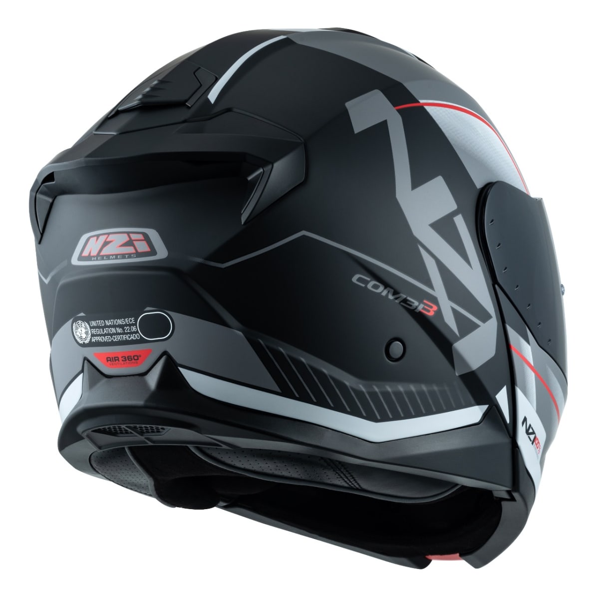 CASCO ABATIBLE NZI COMBI 3 DUO ORBE NEGRO Y ANTRACITA Y NEGRO MATE4