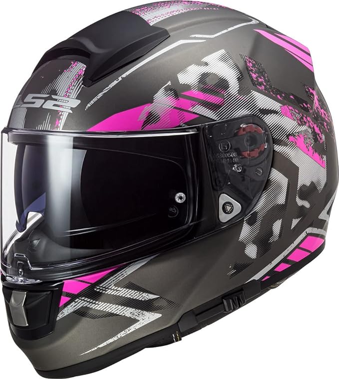 CASCO INTEGRAL LS2 FF397 VECTOR IT2 STENCIL TITANEO PURPURA MATE2