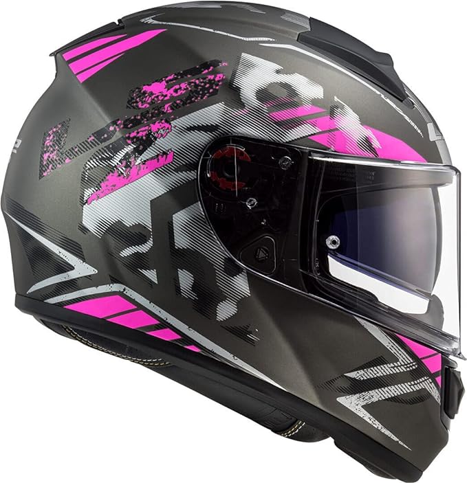 CASCO INTEGRAL LS2 FF397 VECTOR IT2 STENCIL TITANEO PURPURA MATE4