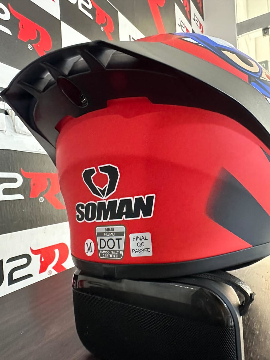 CASCO INTEGRAL SOMAN KIDS CAPITAN AMERICA ROJO4