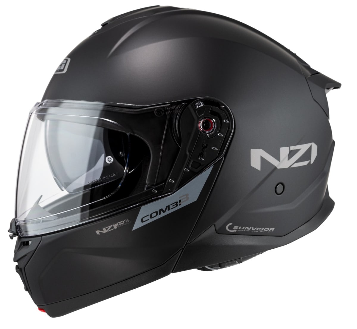 CASCO ABATIBLE NZI COMBI 3 DUO NEGRO MATE1