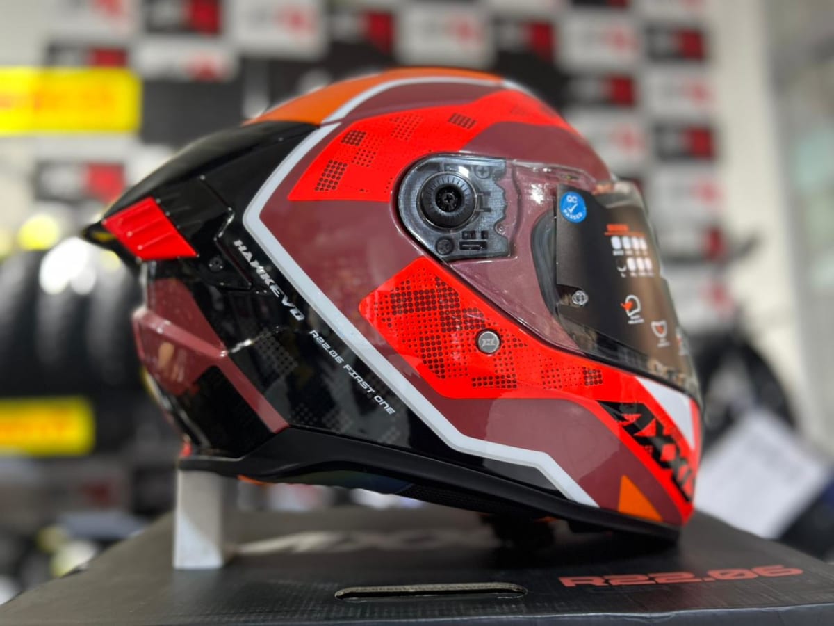 CASCO INTEGRAL AXXIS FF122 HAWK SV EVO FIRST ONE C5 ROJO BRILLANTE9