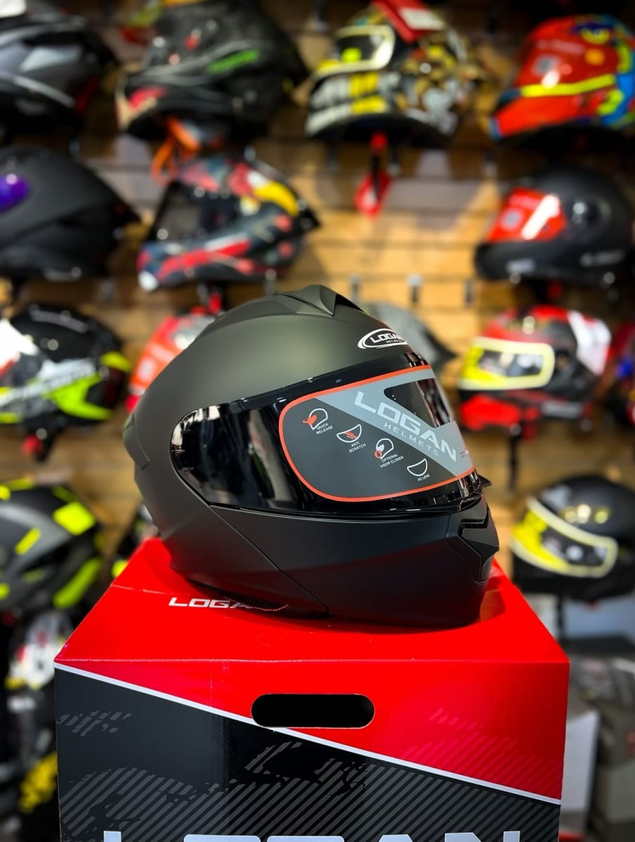 CASCO ABATIBLE LOGAN NEGRO MATE2