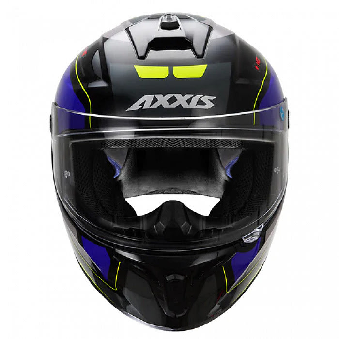 CASCO INTEGRAL AXXIS DRAKEN SHELL AZUL/NEGRO/AMARILLO2
